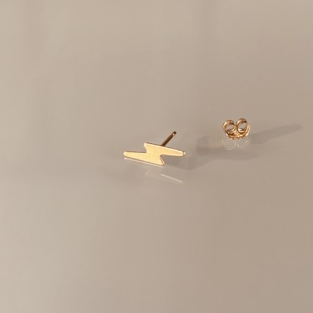 Puce d'Oreille vendue à la pièce - éclair en Gold Filled 14K - Minimaliste et Flexible