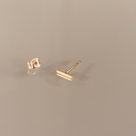 Puce d'Oreille vendue à la pièce - mini barre en Gold Filled 14K - Minimaliste et Flexible